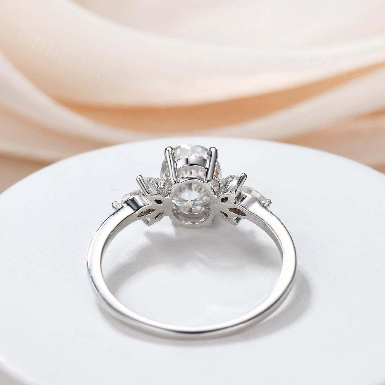 14K Rose Gold Oval Moissanite Engagement Ring - Wedding, Promise & Anniversary Jewelry for Women | Perfect for Proposals, Bridal Sets & Special Occasions