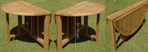 Premium Grade-A Teak Wood 4-Piece Outdoor Dining Set with 48