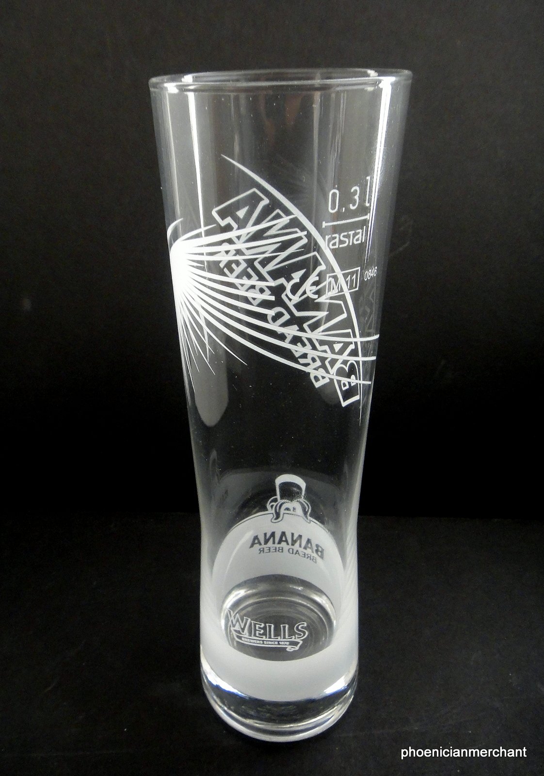 Wells & Young's Banana Bread Beer Glass - Premium Stange Glass for Craft Beer Lovers - Perfect for Home Brews, Pubs, and Beer Tasting Events