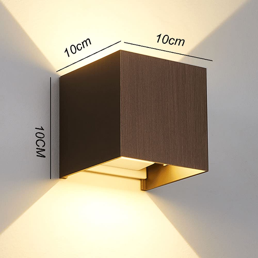 Modern LED Wall Sconce Light Fixture - 6W Warm White 3000K Up/Down Lighting - Waterproof Aluminum Indoor/Outdoor Wall Lamp for Living Room, Bedroom, Hallway - Perfect for Ambient Lighting and Home Decor