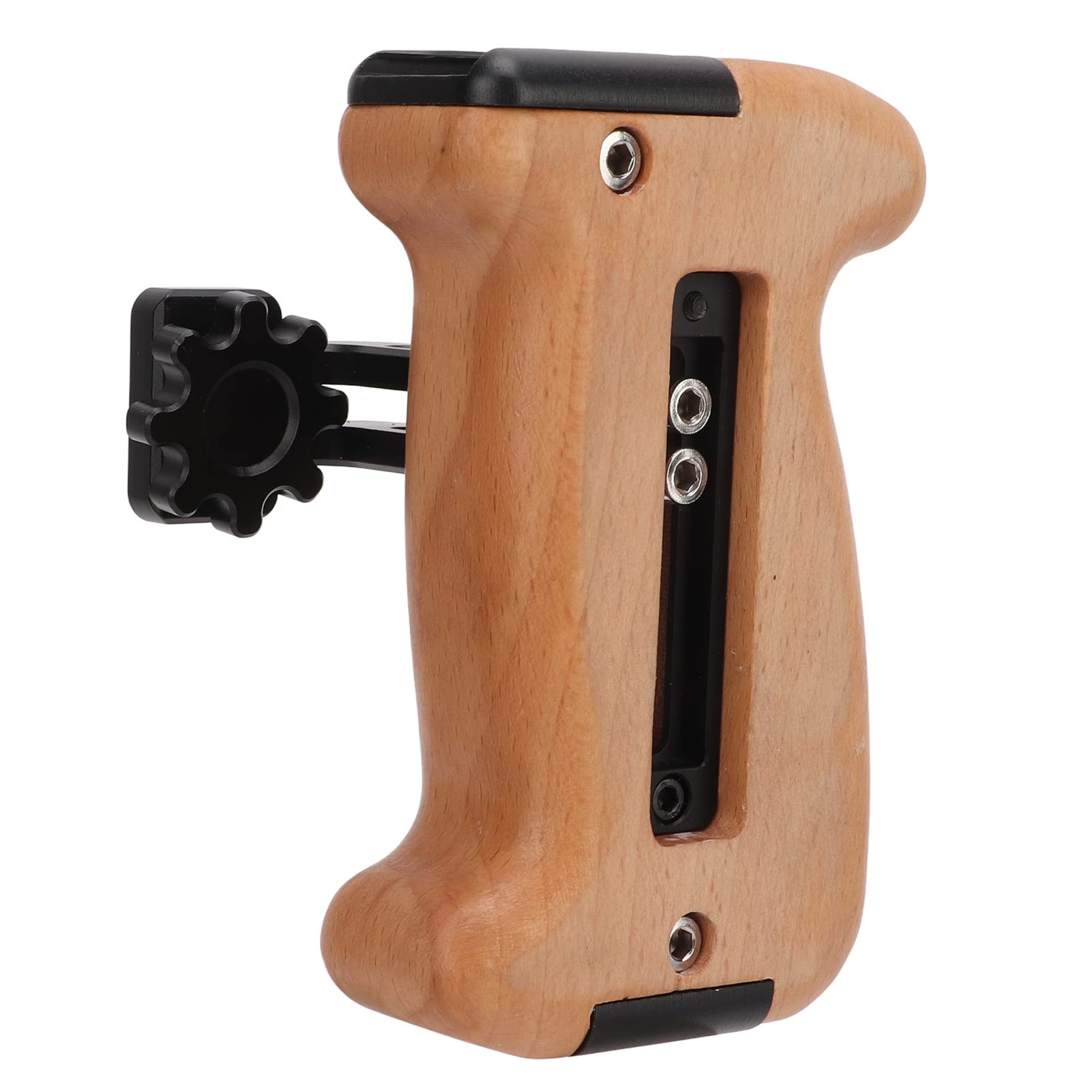 Ergonomic DSLR Camera Cage Handle Grip - Lightweight Wooden Grip for Versatile Shooting, Perfect for Vlogging, Travel, and Studio Photography
