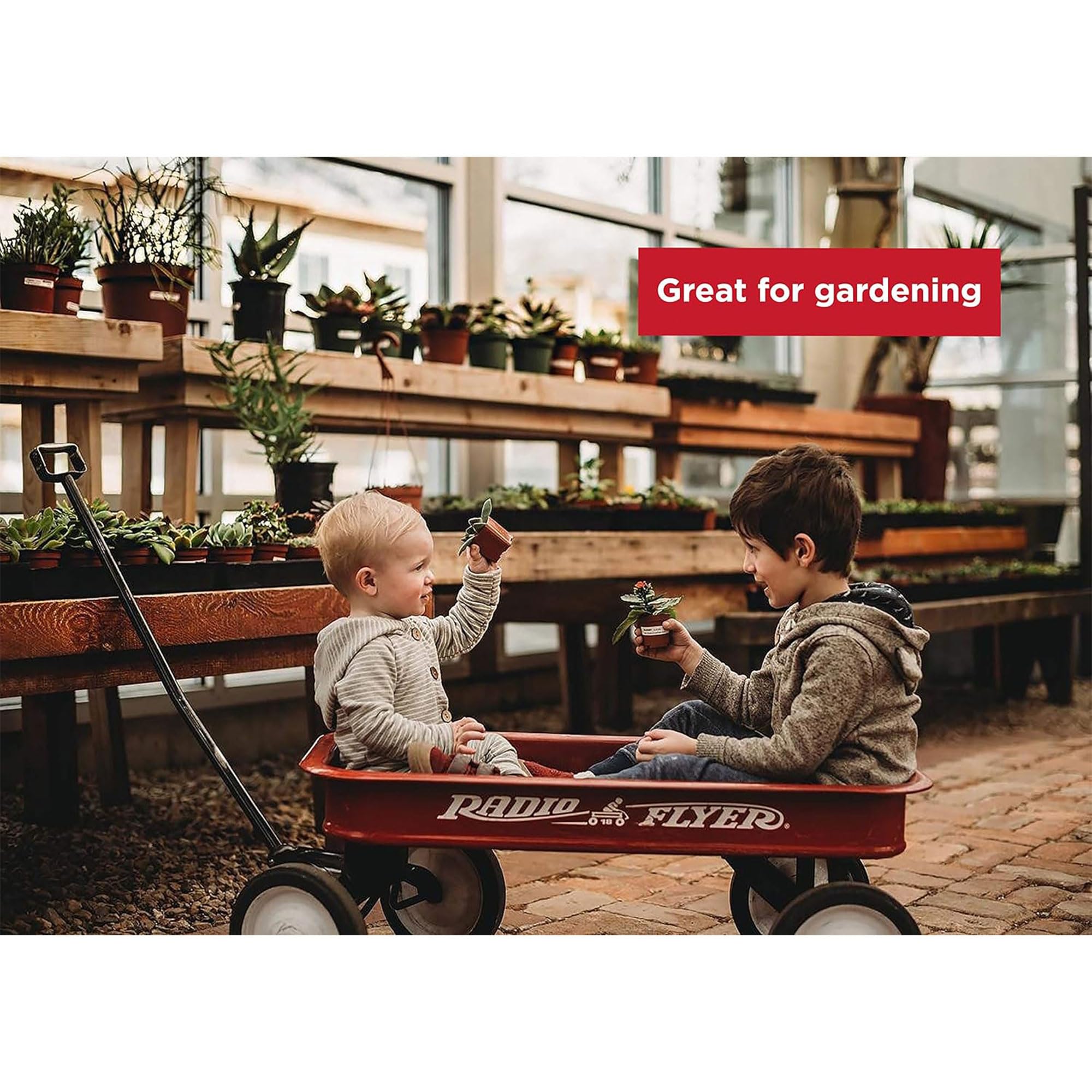 Radio Flyer Classic Red Wagon for Kids - 10 Inch Steel Wheels, Durable & Timeless Design | Perfect for Outdoor Play, Park Trips & Family Adventures