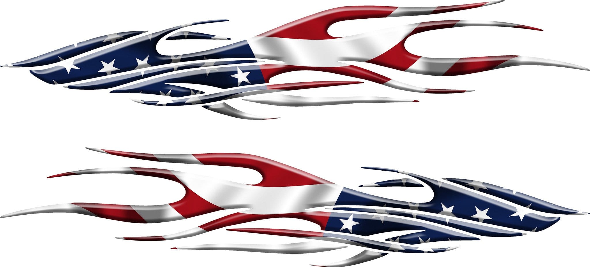American Flag Flames Boat Decal - Premium Vinyl Graphics (B763) - Durable Waterproof Decals for Boats, Jet Skis & Marine Vehicles
