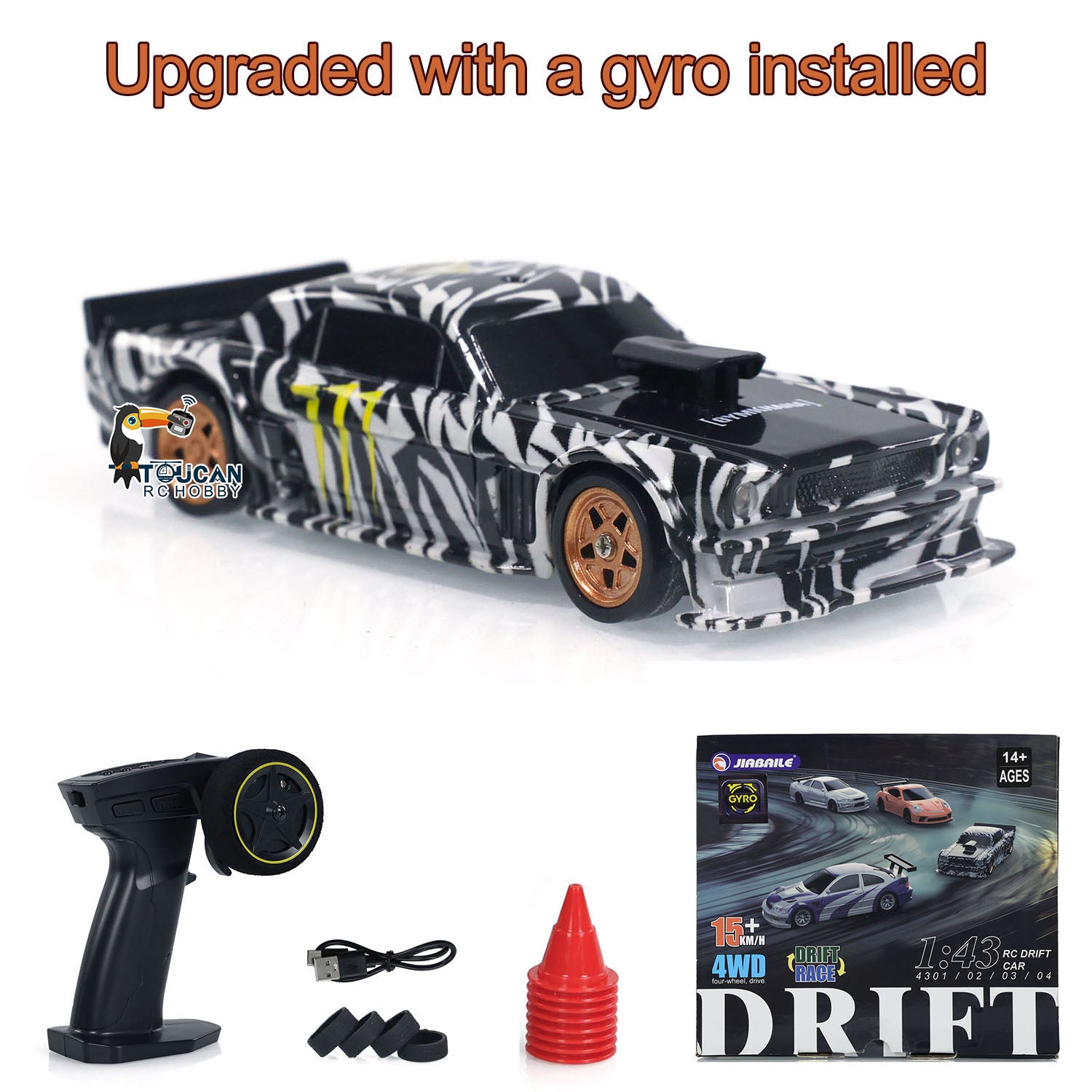 1/43 Scale RC Drift Race Car - 4WD High Speed Remote Control Vehicle with Gyro | Ready to Run Mini Car Toy for Kids & Adults | Perfect for Indoor Racing, Drift Competitions & RC Hobby Enthusiasts