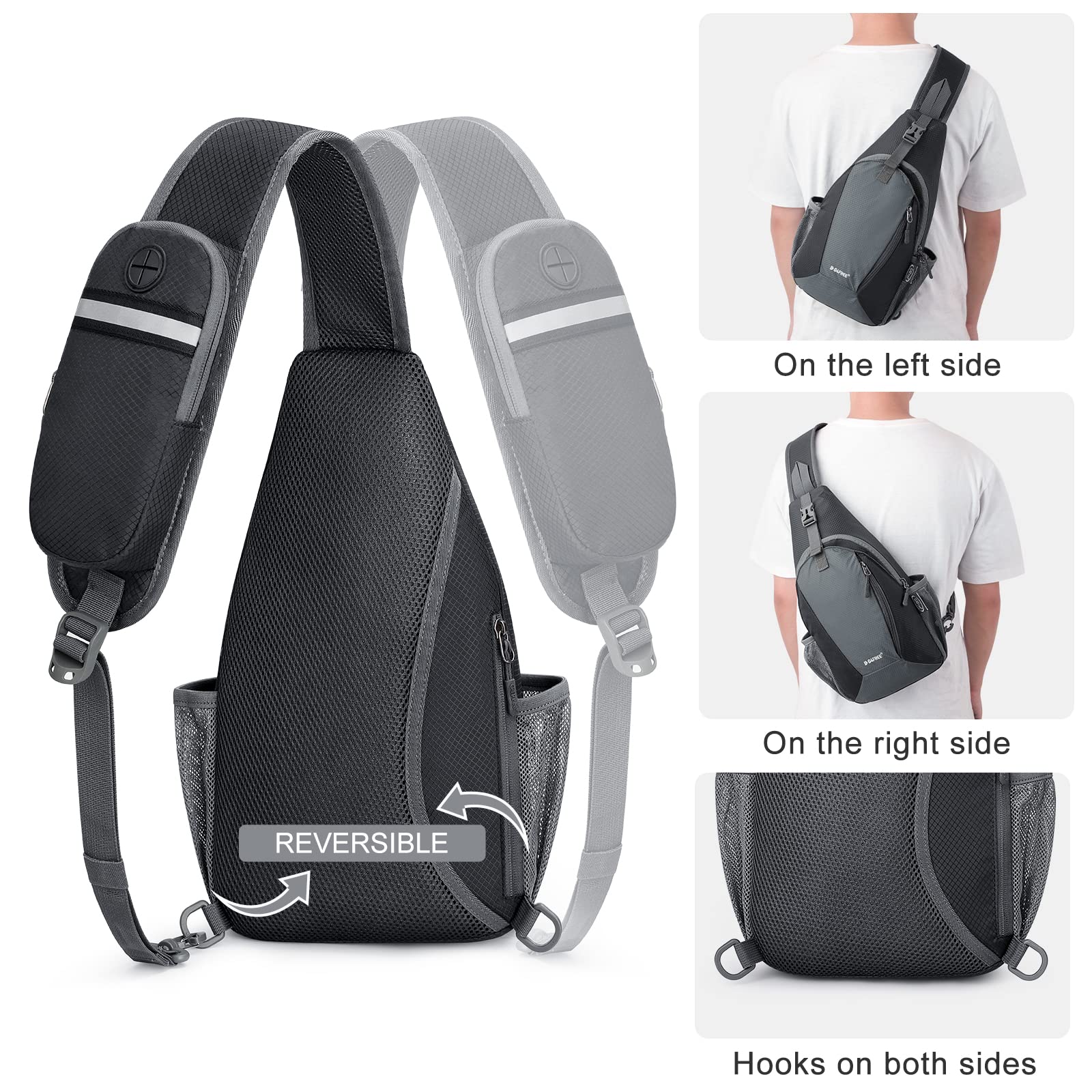 G4Free RFID Sling Bag - Waterproof Crossbody Backpack for Hiking & Travel
