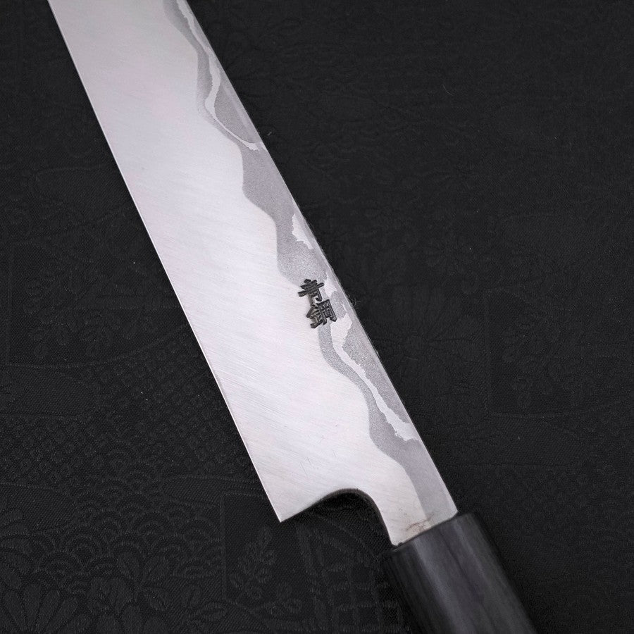 Premium Yanagiba Sushi Knife - Blue Steel #2 Damascus Blade with Shitan Handle - 240mm Japanese Chef Knife for Sushi, Sashimi & Precision Cutting