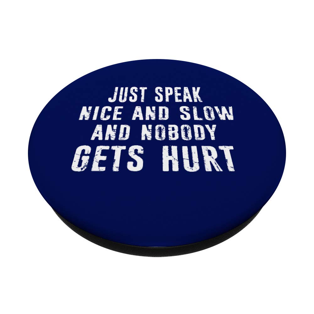 Court Reporter Stenographer Typist Gift - Speak Nice & Slow PopSockets Phone Grip & Stand for iPhone, Samsung | Perfect for Legal Professionals, Students & Office Workers