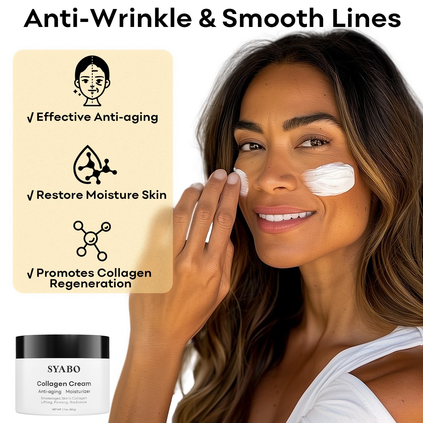 Best Hair Removal Cream with Collagen - Intimate & Private Area Hair Remover + Anti-Aging Face Moisturizer - Daily Hydrating Cream for All Skin Types - Perfect for Sensitive Skin & Bikini Line Care