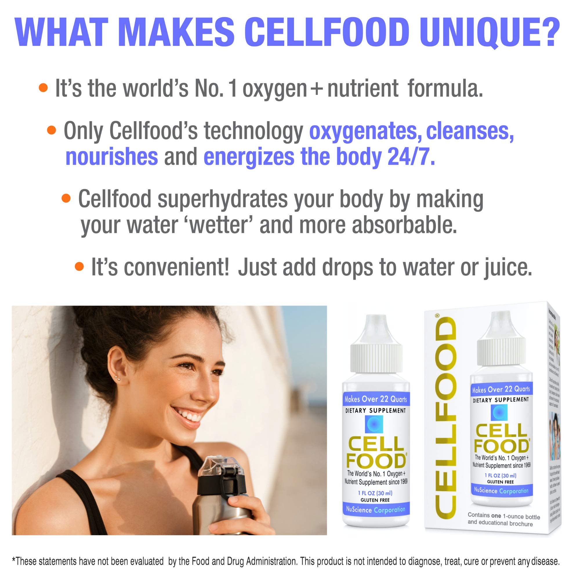 Cellfood Oxygen Boost - 1 fl oz, 3 Pack - Liquid Oxygen Supplement for Lymphatic Drainage, Altitude Sickness, Jet Lag, Fatigue, Headaches & Hangover Relief - Gluten Free, Kosher Certified - Boost Energy & Recovery for Travel, Sports & Daily Wellness