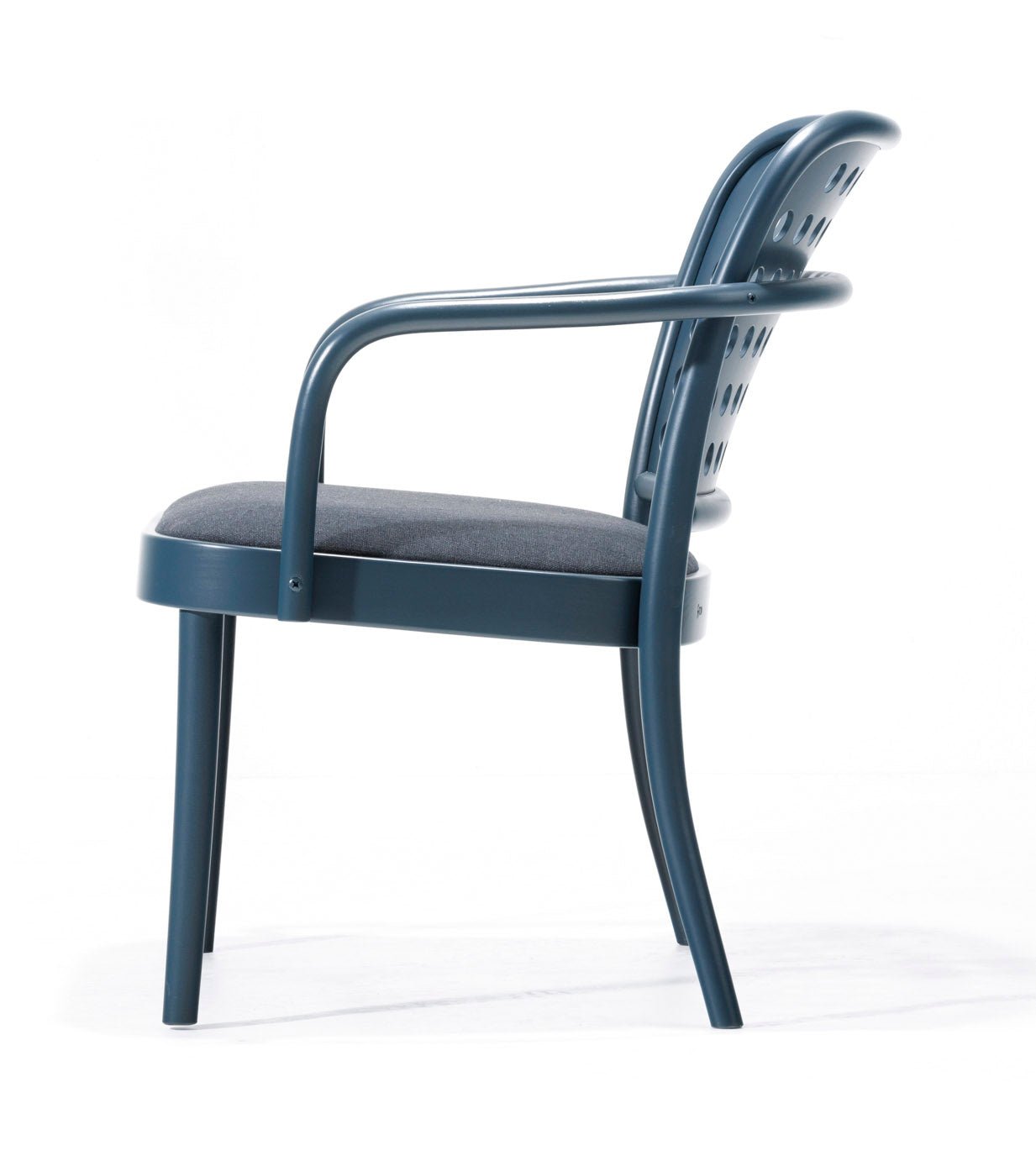 822 Bentwood Lounge Armchair with Upholstered Seat by Ton - Mid-Century Modern Accent Chair for Living Room, Bedroom & Office Decor