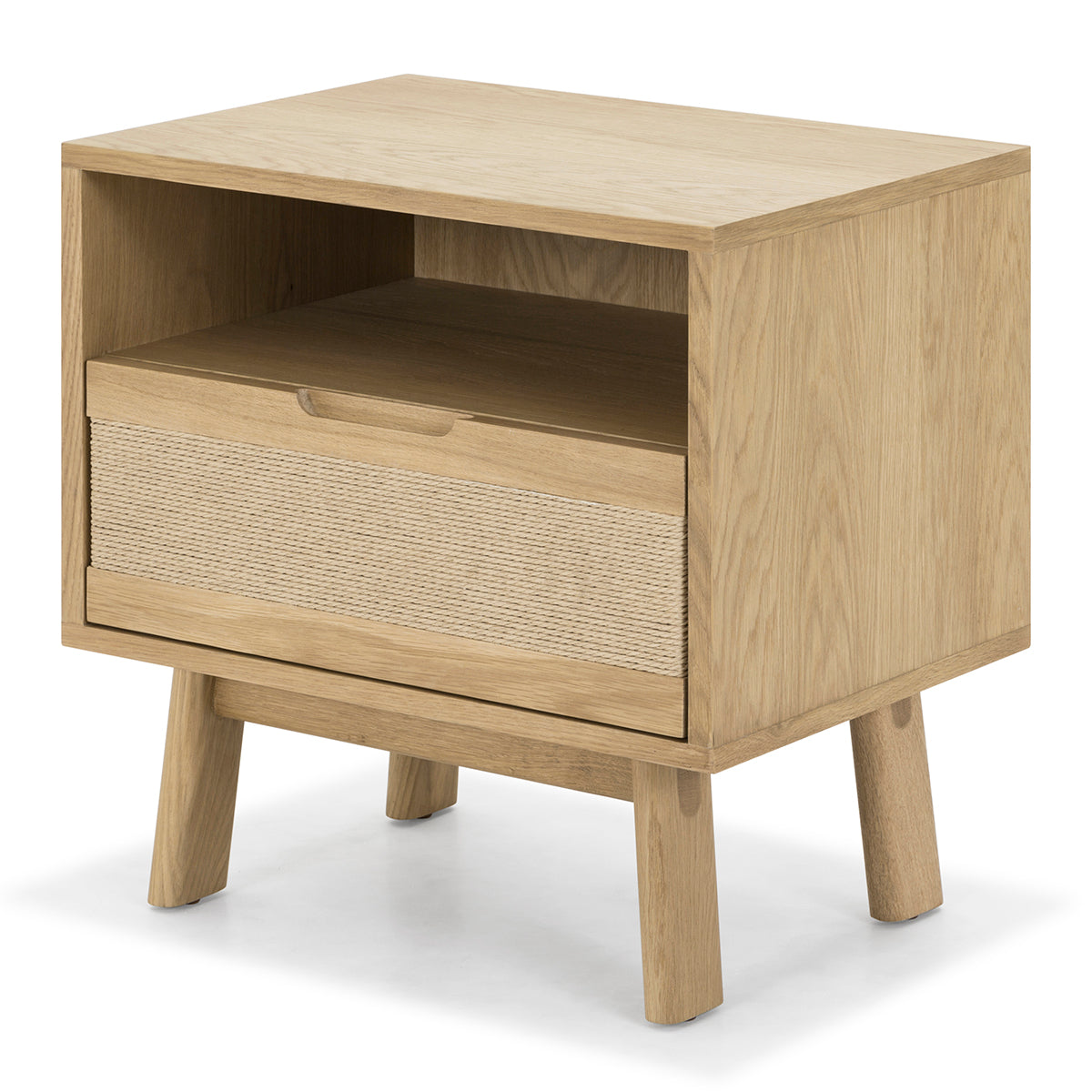 Arigato Solid Wood Nightstand - Modern Bedside Table with Drawer for Bedroom, Living Room, or Office - Stylish and Functional Storage Solution