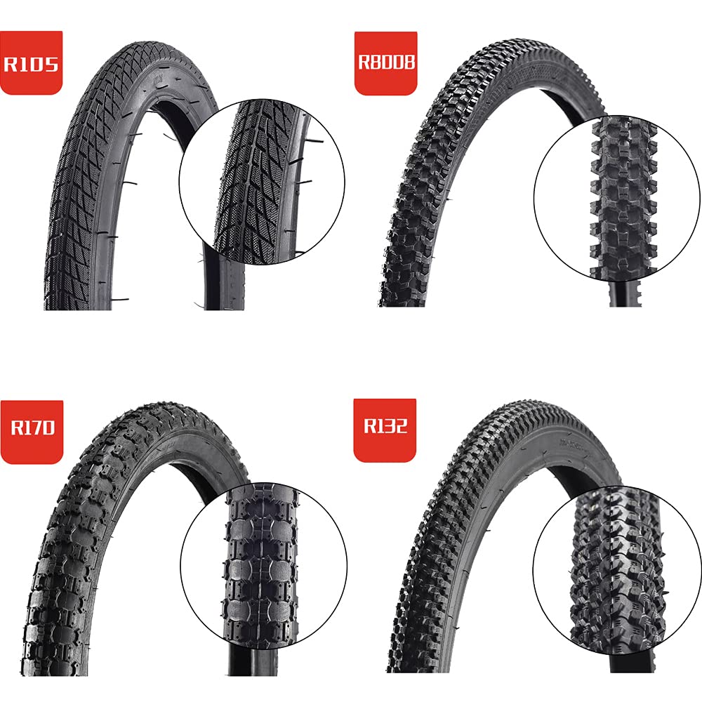 Premium 12/14/16/18/20/22/24/26 Inch X 2.4 Bike Tires - All-Terrain Bicycle Tires for Kids, BMX, Folding, Road & Mountain Bikes - Perfect for Commuting, Off-Road Adventures & Urban Cycling