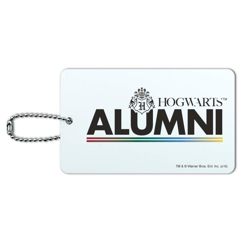 Harry Potter Hogwarts Alumni Luggage Tag - Durable Suitcase ID Card Holder for Carry-On Bags - Perfect for Travel, School, and Harry Potter Fans