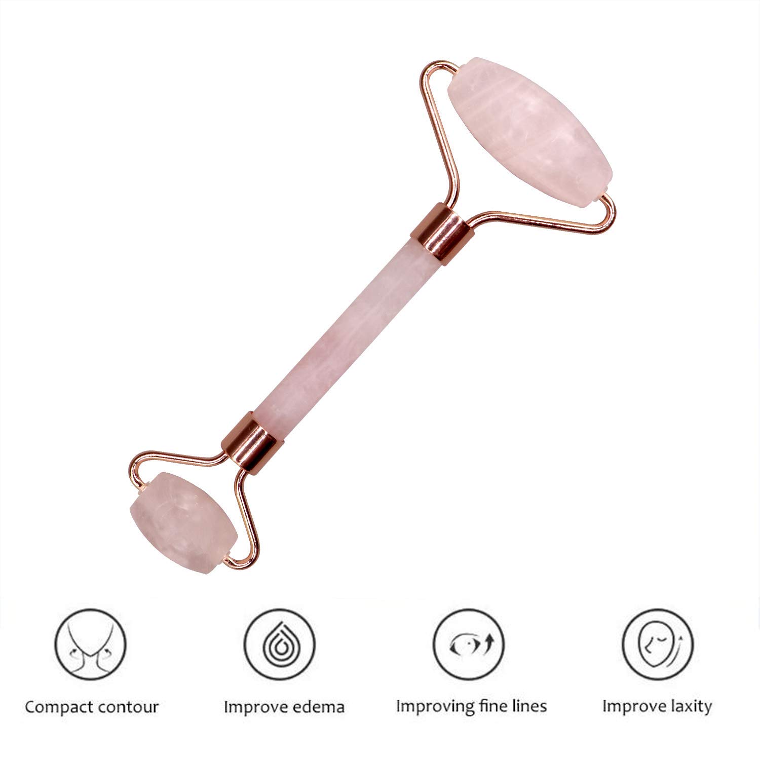 100% Natural Jade Roller for Face & Neck - Double Sided Facial Massage Tool for Toning, Firming & Serum Application | ORILEY MXD7-6 | Beauty & Skincare Essential for Relaxation & Anti-Aging