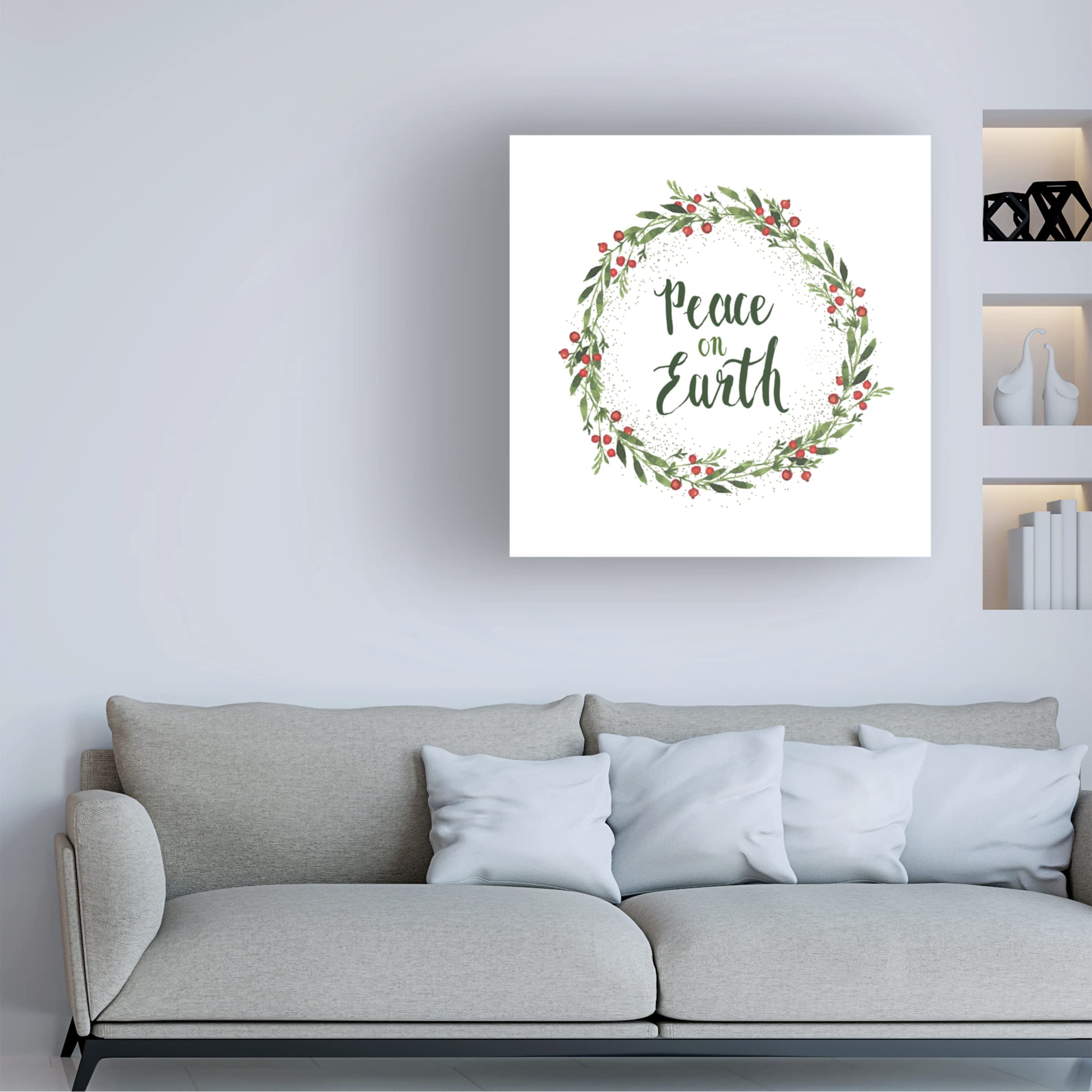 Deborah Knudson 'Peace On Earth' Canvas Wall Art Print - Modern Home Decor for Living Room, Bedroom & Office - Inspirational Gift Idea