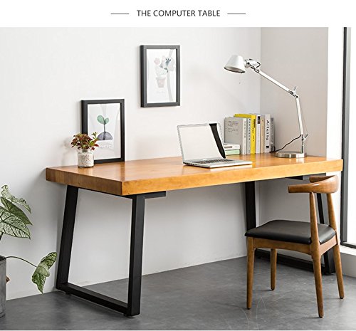 2 Pack Black Steel Table Legs - 28 Inch Heavy Duty Dining Table Legs for Office Desk, Computer Desk, Kitchen Table & Industrial Furniture - Sturdy Metal Legs for Home & Commercial Use