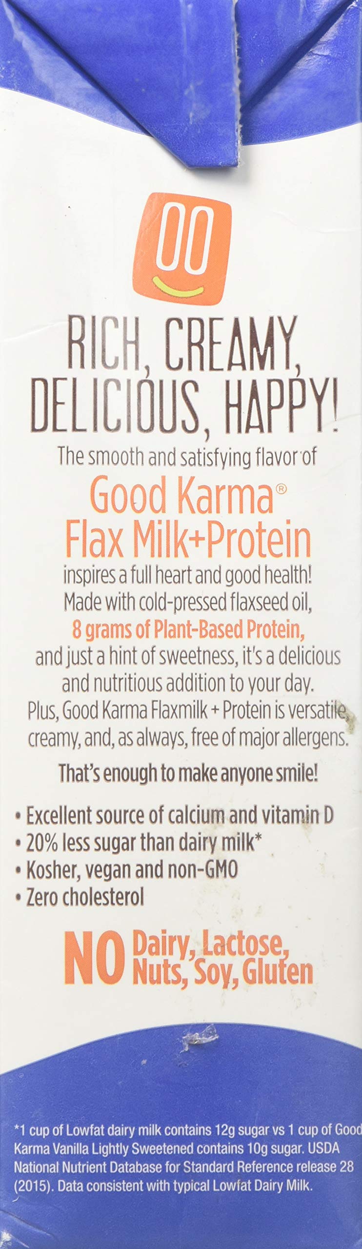 Organic Flax Milk Protein Drink Vanilla Flavor - Pack of 6, 32 Fl Oz Each | Dairy Free, Gluten Free, Vegan, Low Sodium | Perfect for Smoothies, Coffee Creamer & Healthy Breakfasts