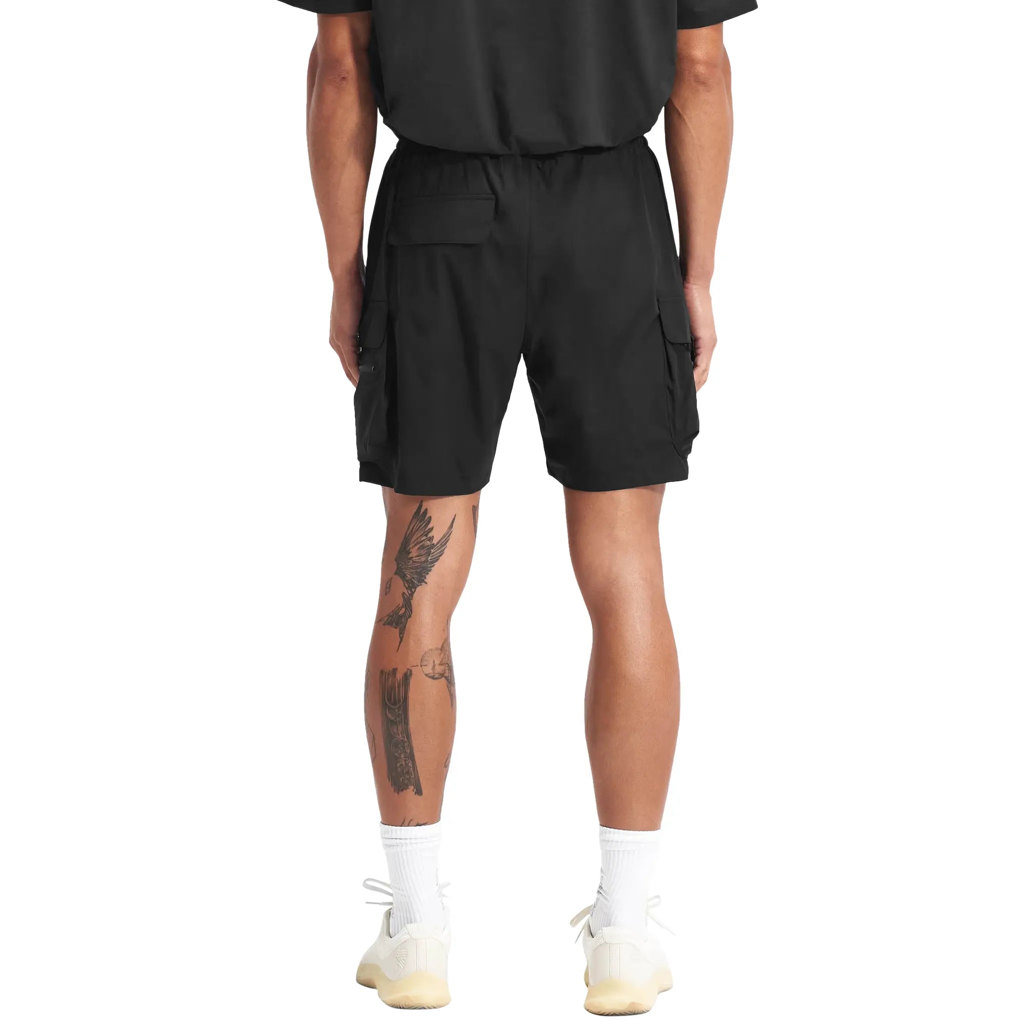 Represent 247 Black Athletic Shorts for Men - Lightweight Workout Running Gym Basketball Shorts with Pockets - Perfect for Sports, Training & Casual Wear