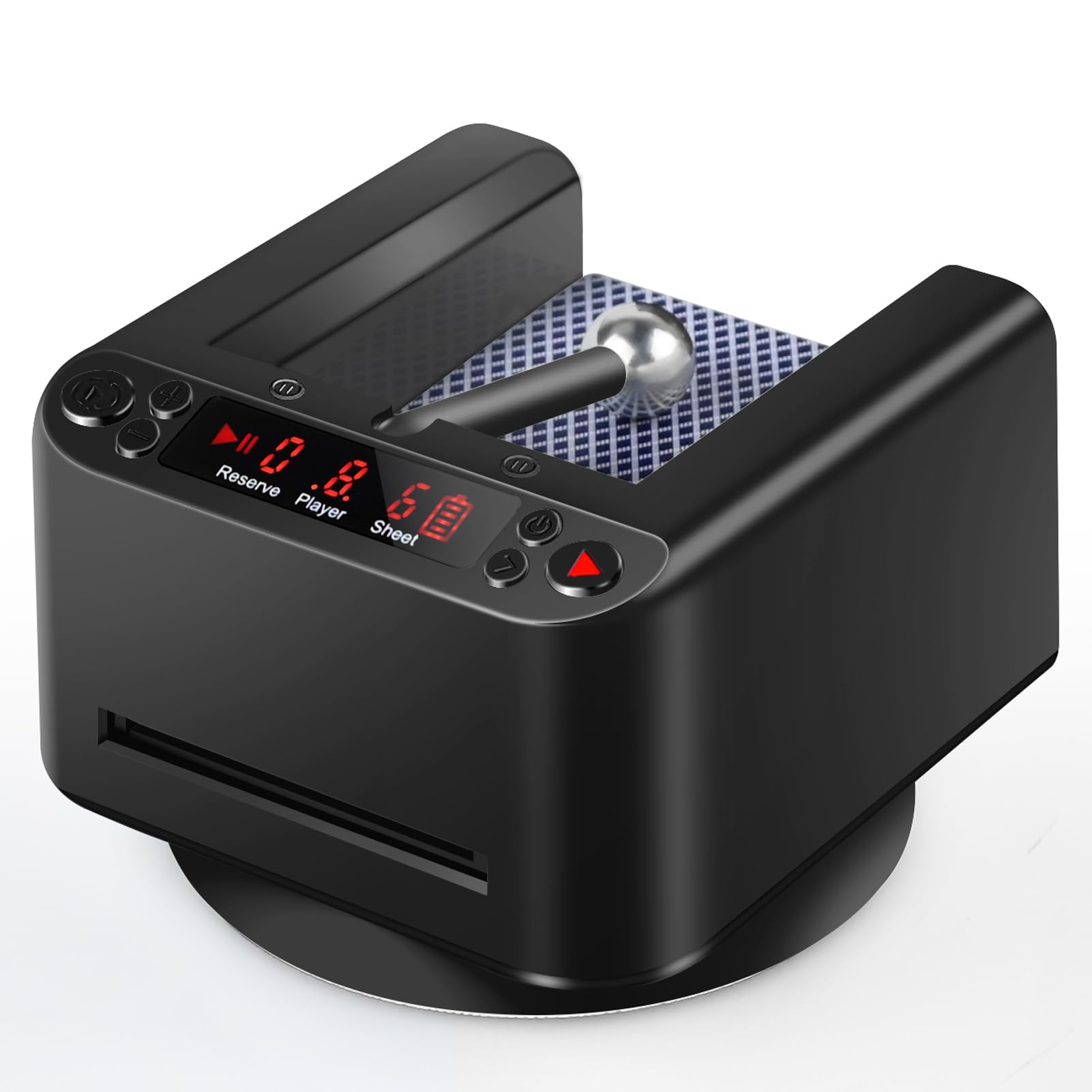 Smart Automatic Card Dealer Machine - 360° Rotating Universal Anti-Cheating Poker Dealer for UNO, Blackjack, Texas Hold'em - Perfect for Casino Nights, Poker Parties & Family Game Nights