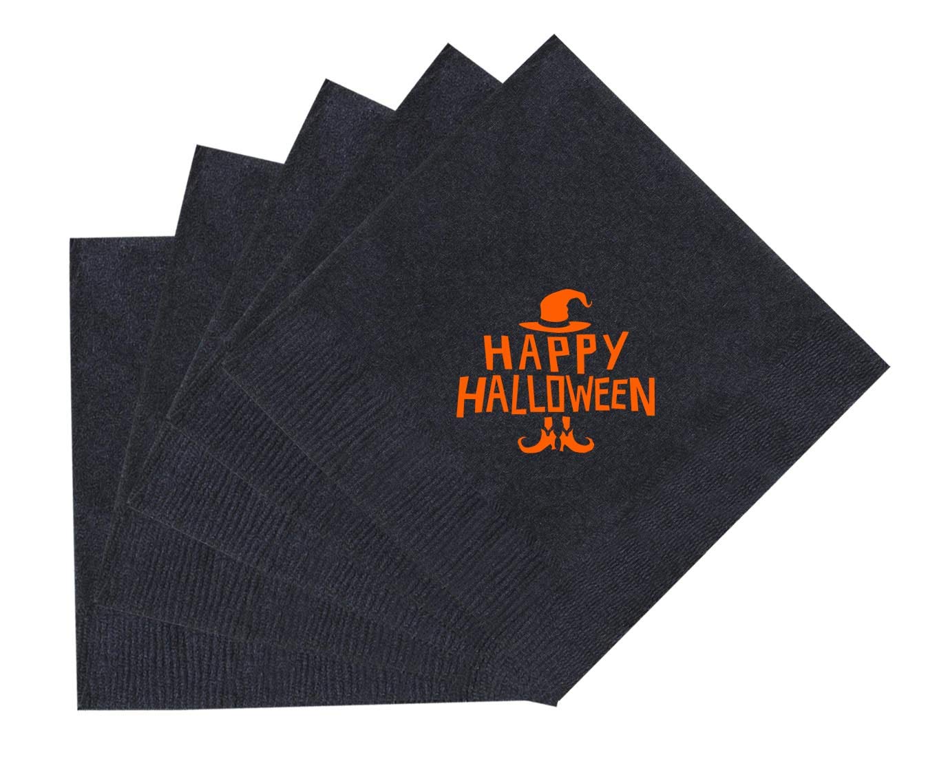 Happy Halloween Party Napkins - 50 Pack 5x5