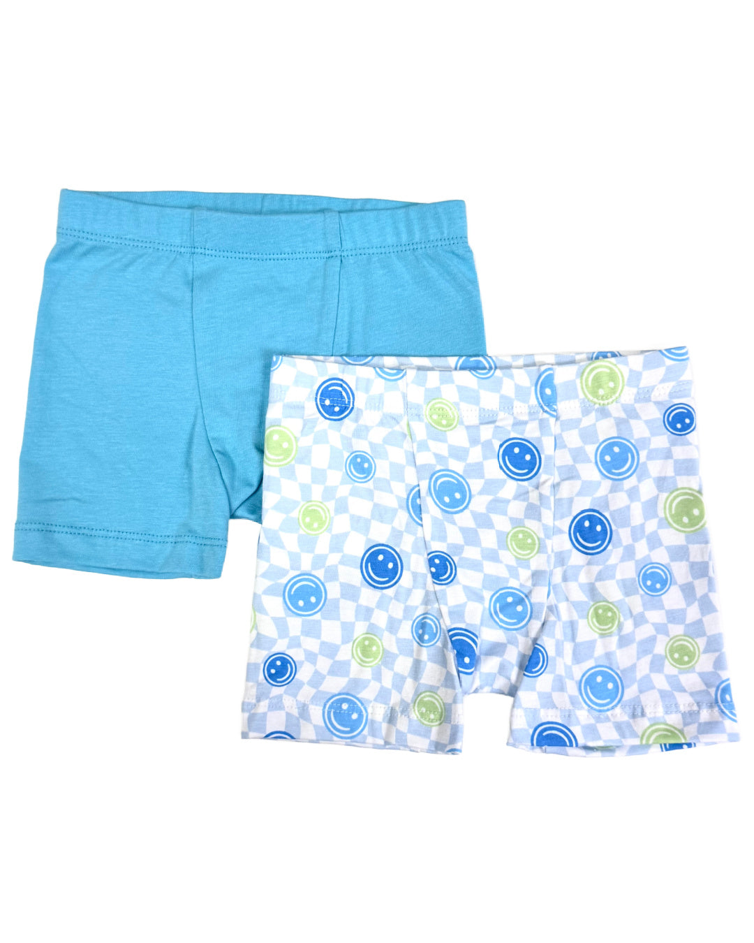 Blue Happy Face Boxer Briefs 2-Pack - Soft Cotton Underwear for Men, Comfortable & Breathable - Perfect for Everyday Wear, Gym & Lounge