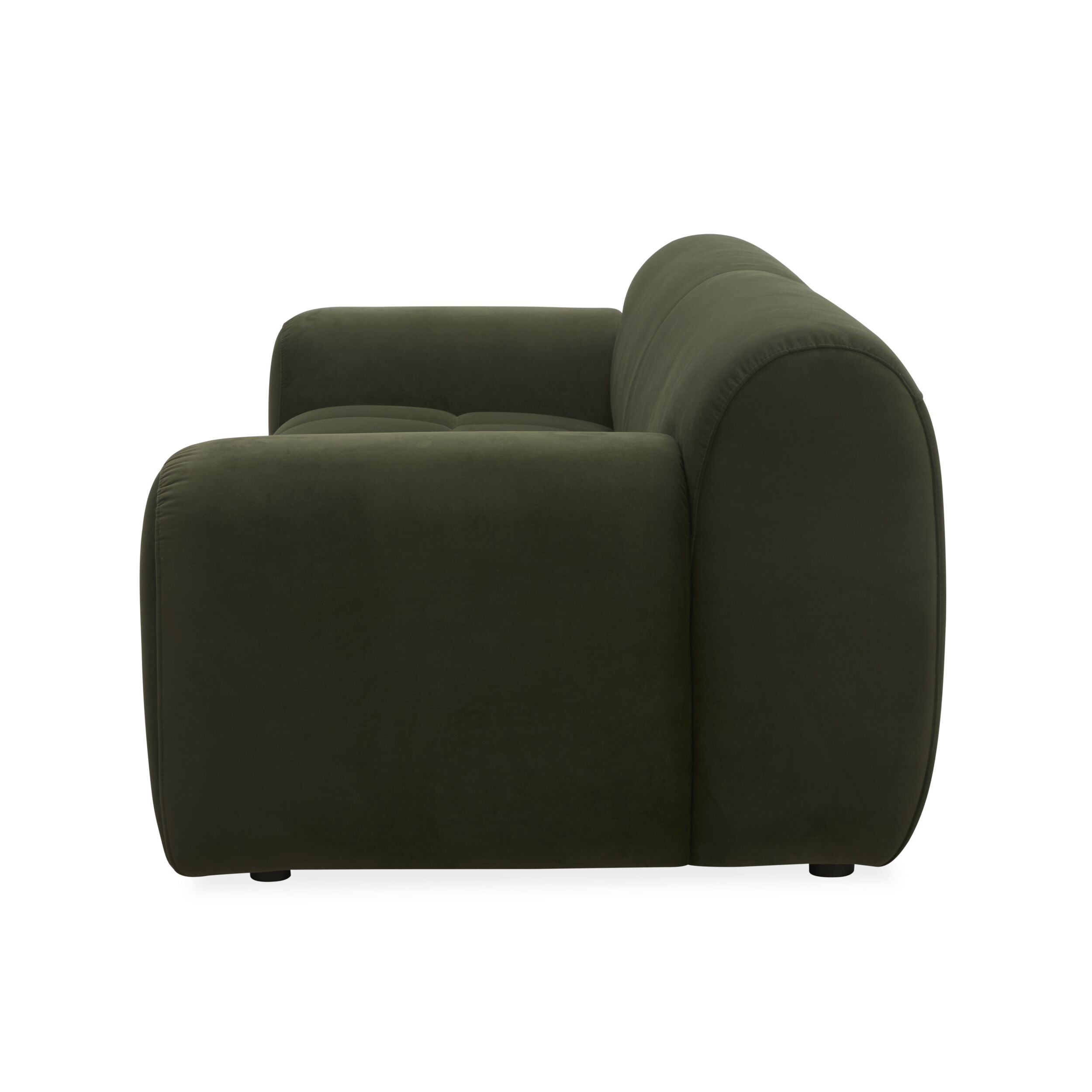 Alexis 2.5 Seater Velvet Sofa with Eucalyptus Wood Frame - Modern Living Room Furniture for Small Spaces & Apartments