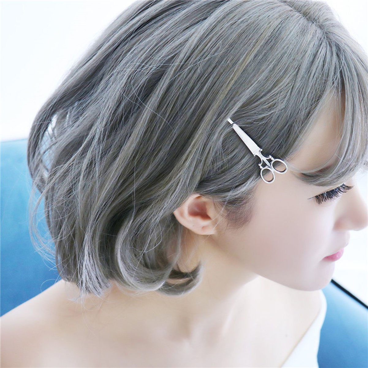 6-Piece Fashion Hair Clips Set - Small Decorative Scissors Bobby Pins & Barrettes for Women (Gold, Silver, Rose Gold) | Perfect for Styling Bangs, Updos & Everyday Hair Accessories