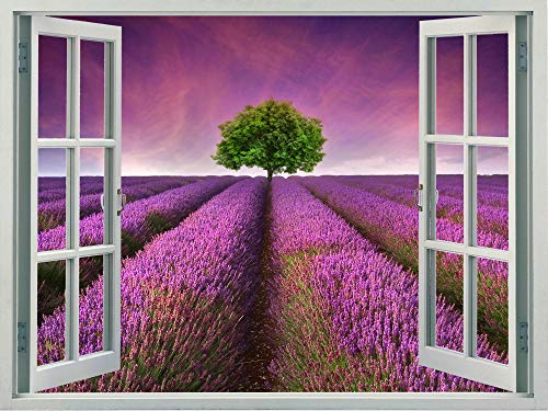 Tree in Lavender Field