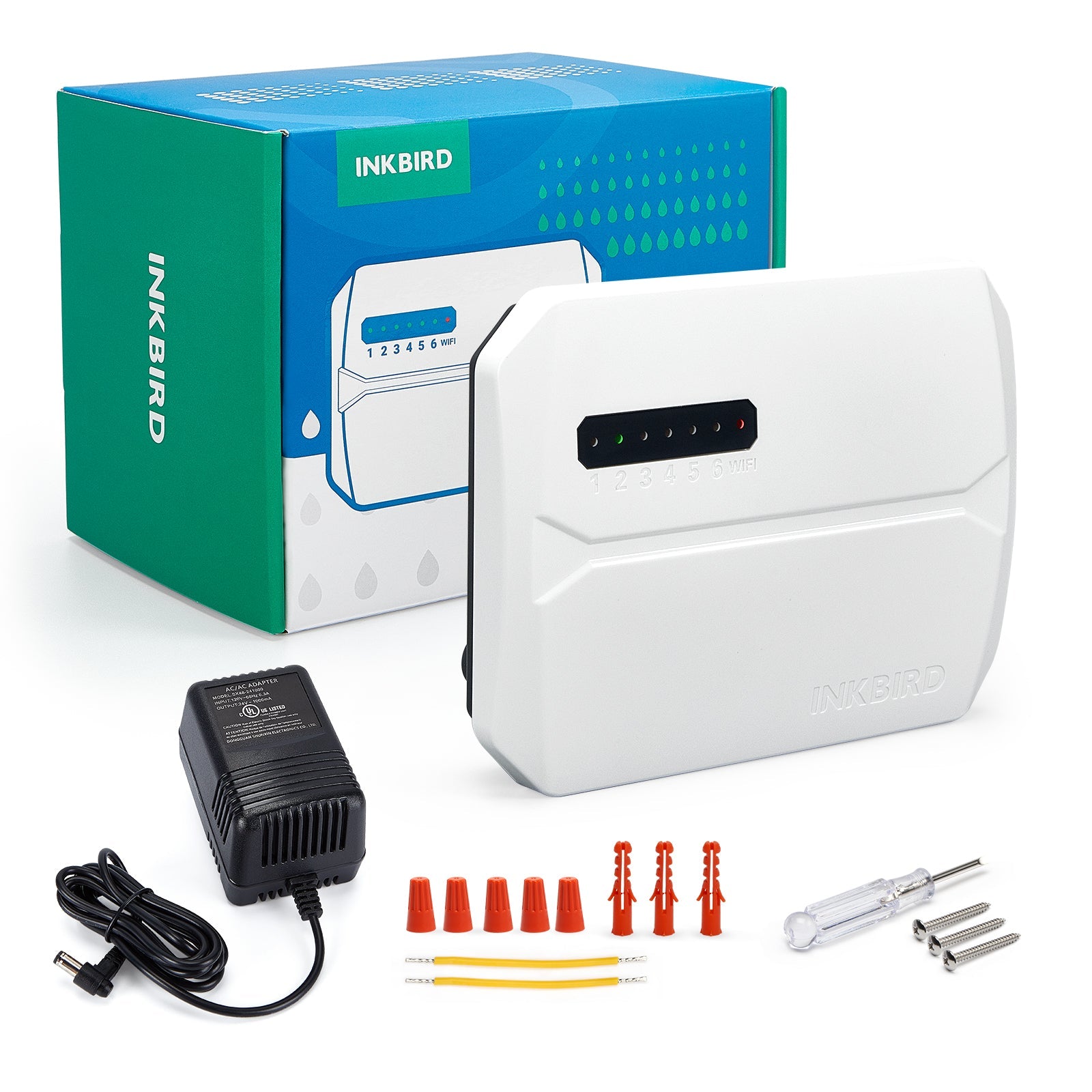 6 Zone Smart Sprinkler Controller with WiFi - IIc 600 Outdoor Irrigation System for Lawn & Garden Watering Automation