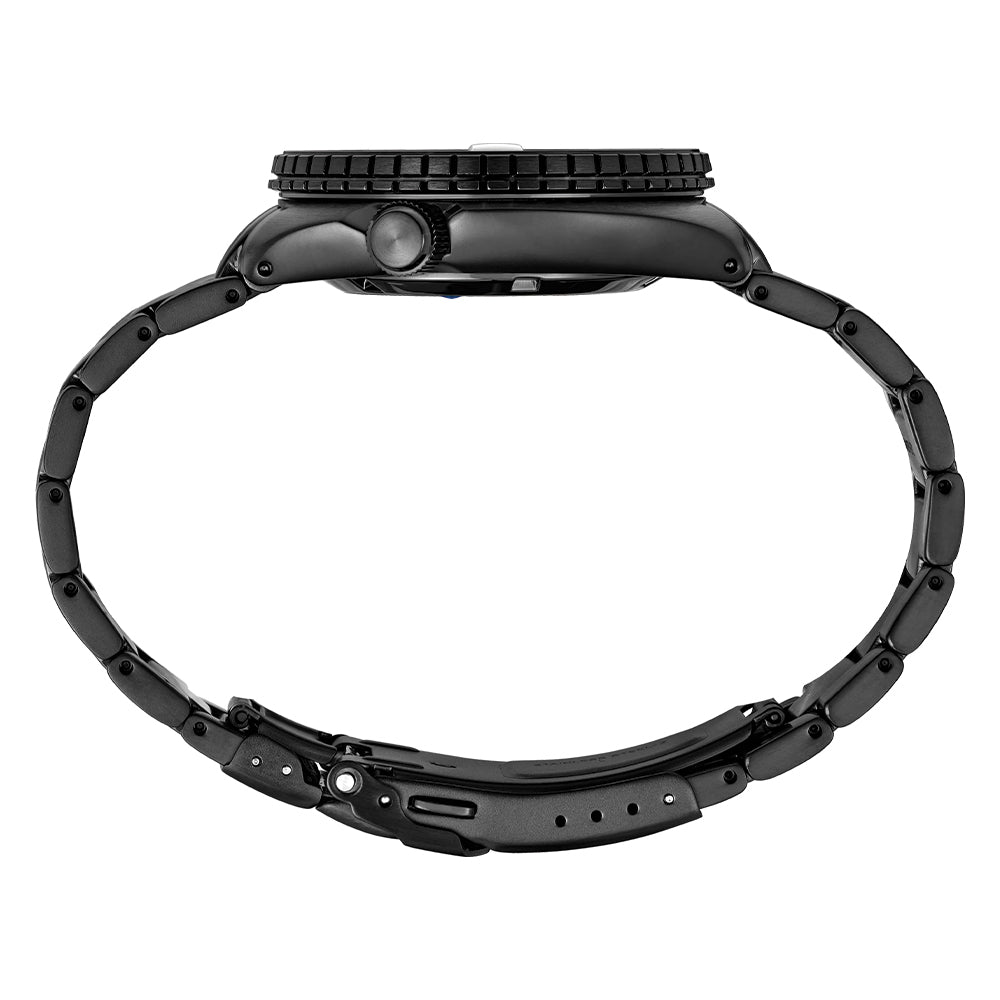 Seiko SRPK43 Prospex Black 45mm Automatic Dive Watch with Dark Grey Dial & Stainless Steel Bracelet - Perfect for Scuba Diving, Water Sports, and Everyday Wear