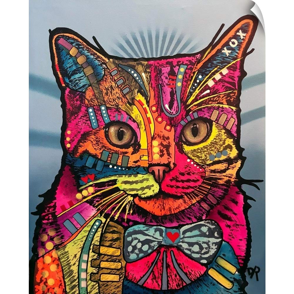 Max Wall Decal - Premium Cat Artwork Sticker for Home Decor, Nursery & Office | Removable & Reusable Wall Art for Living Room, Bedroom, Kids Room