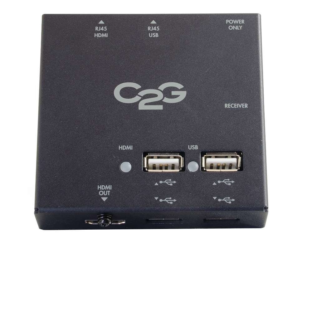 Legrand C2G 29637 HDMI USB Extender Over Cat5 Cable - 1 Count Short Range Kit with HDMI & Audio Extender (Black) for Home Theater, Conference Room & Gaming Setup