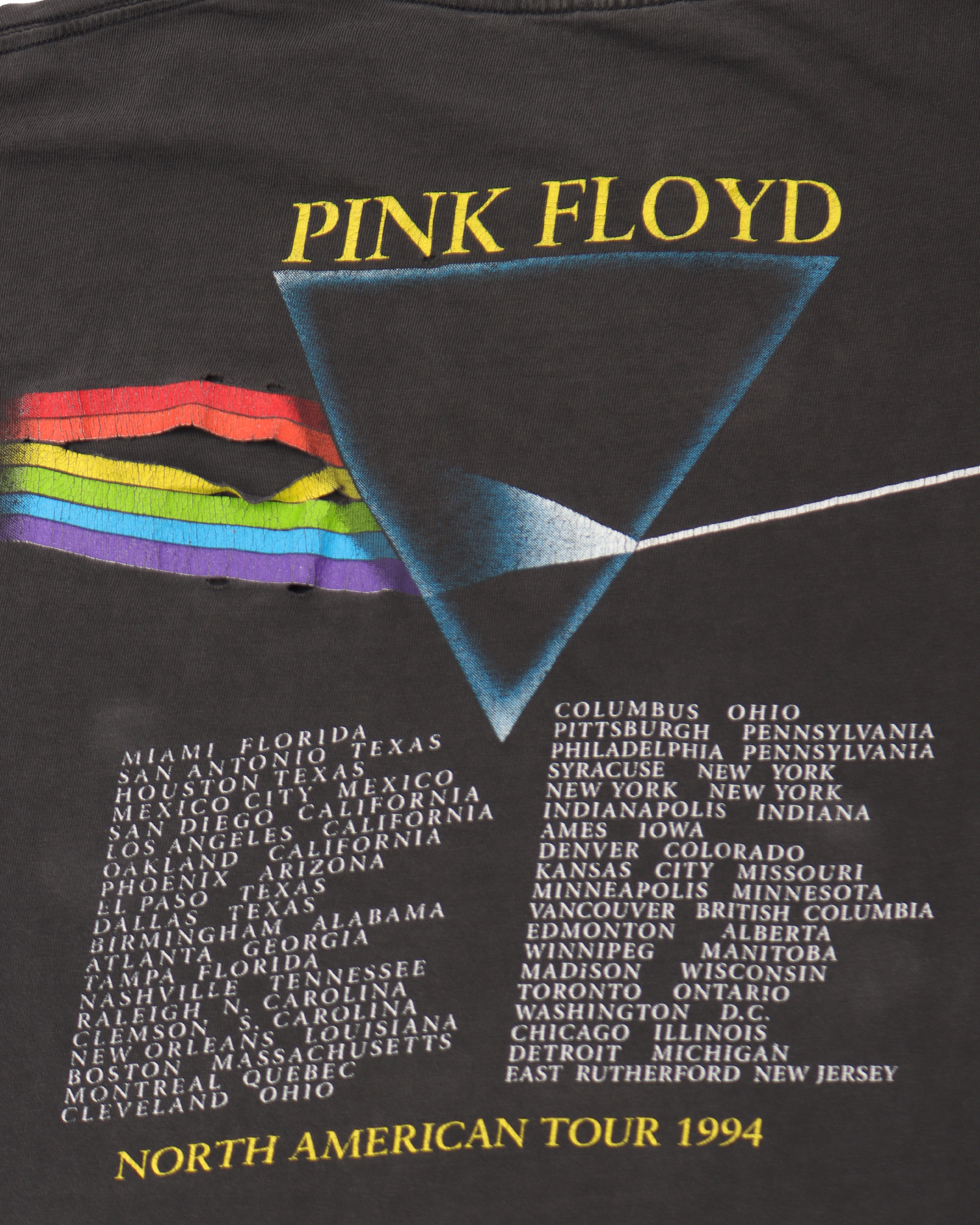 Vintage 1993 Pink Floyd U.S. Tour T-Shirt - Classic Rock Band Tee for Concerts & Music Fans - Perfect Gift for Rock Music Lovers