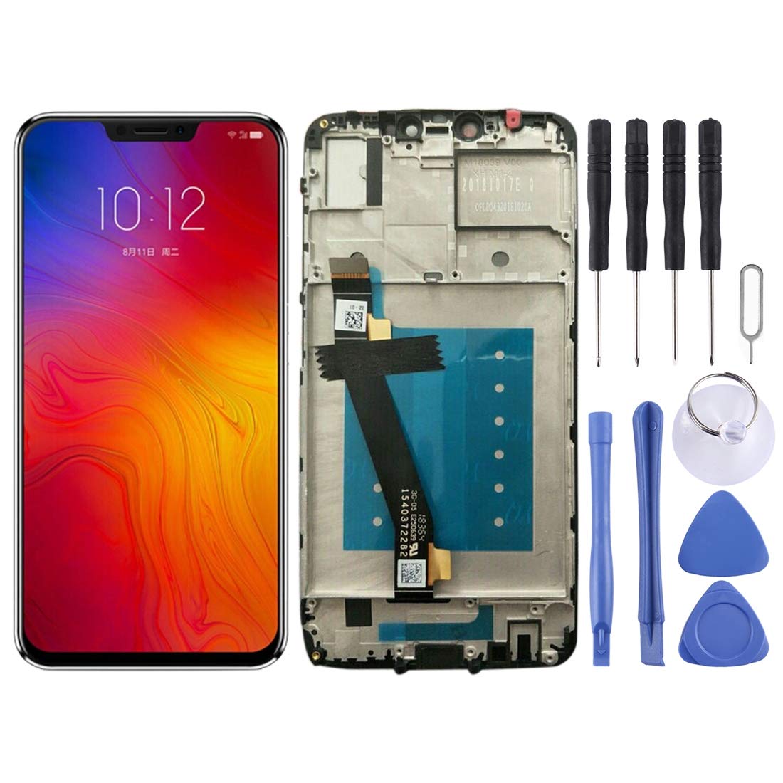 Original LCD Screen & Digitizer Full Assembly with Frame for Lenovo S5 Pro - Black Replacement Display Touch Panel - Perfect for DIY Phone Repair, Screen Replacement, and Device Restoration