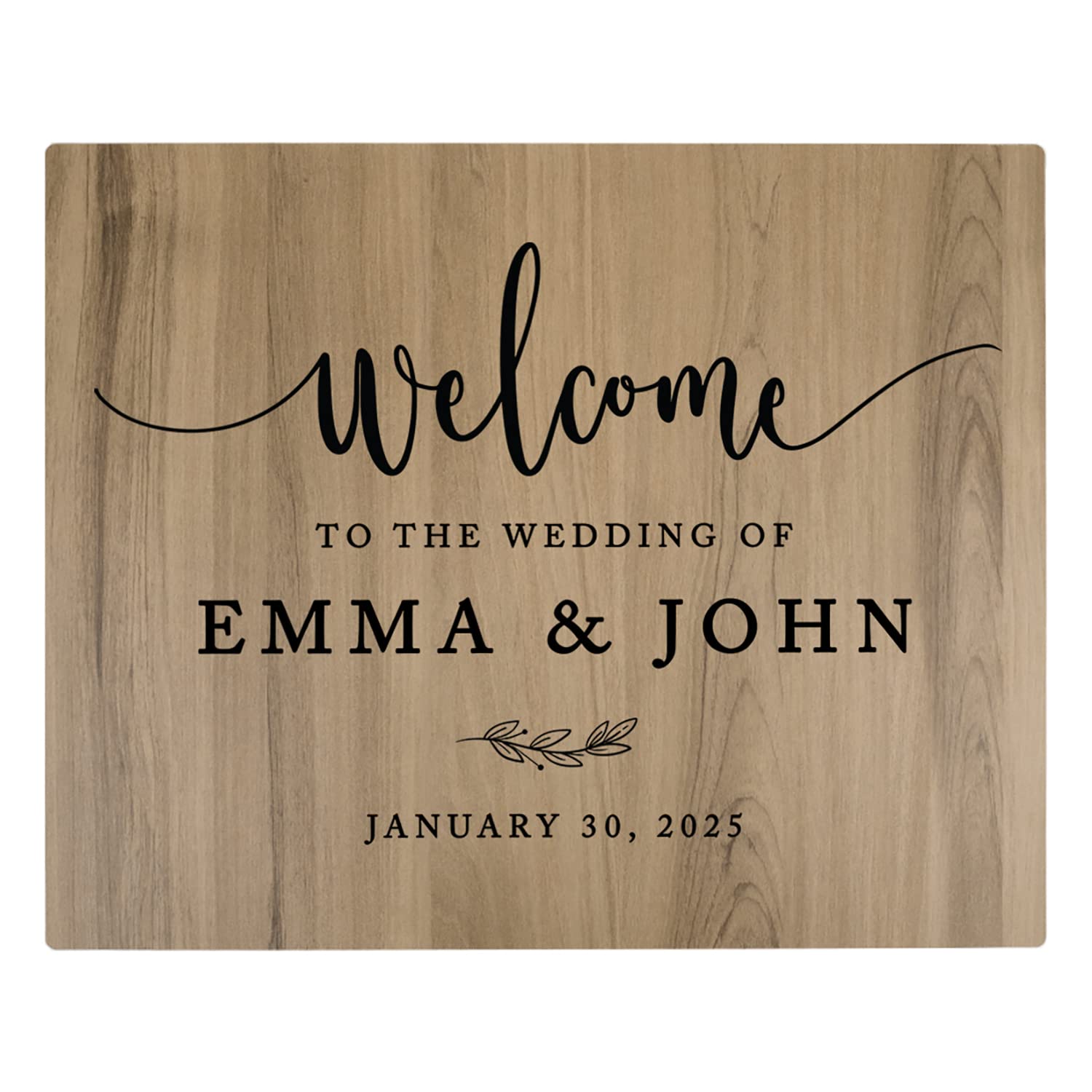 Custom Rustic Wooden Welcome Sign for Wedding - 16