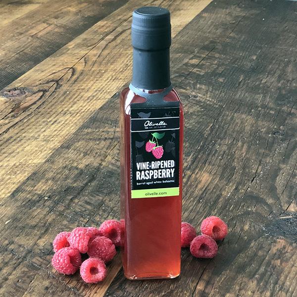 Premium Barrel Aged White Balsamic Vinegar with Vine-Ripened Raspberries - Perfect for Salads, Desserts & Gourmet Cooking