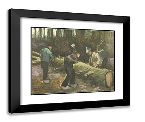 Black Modern Wood Frame with Double Matting