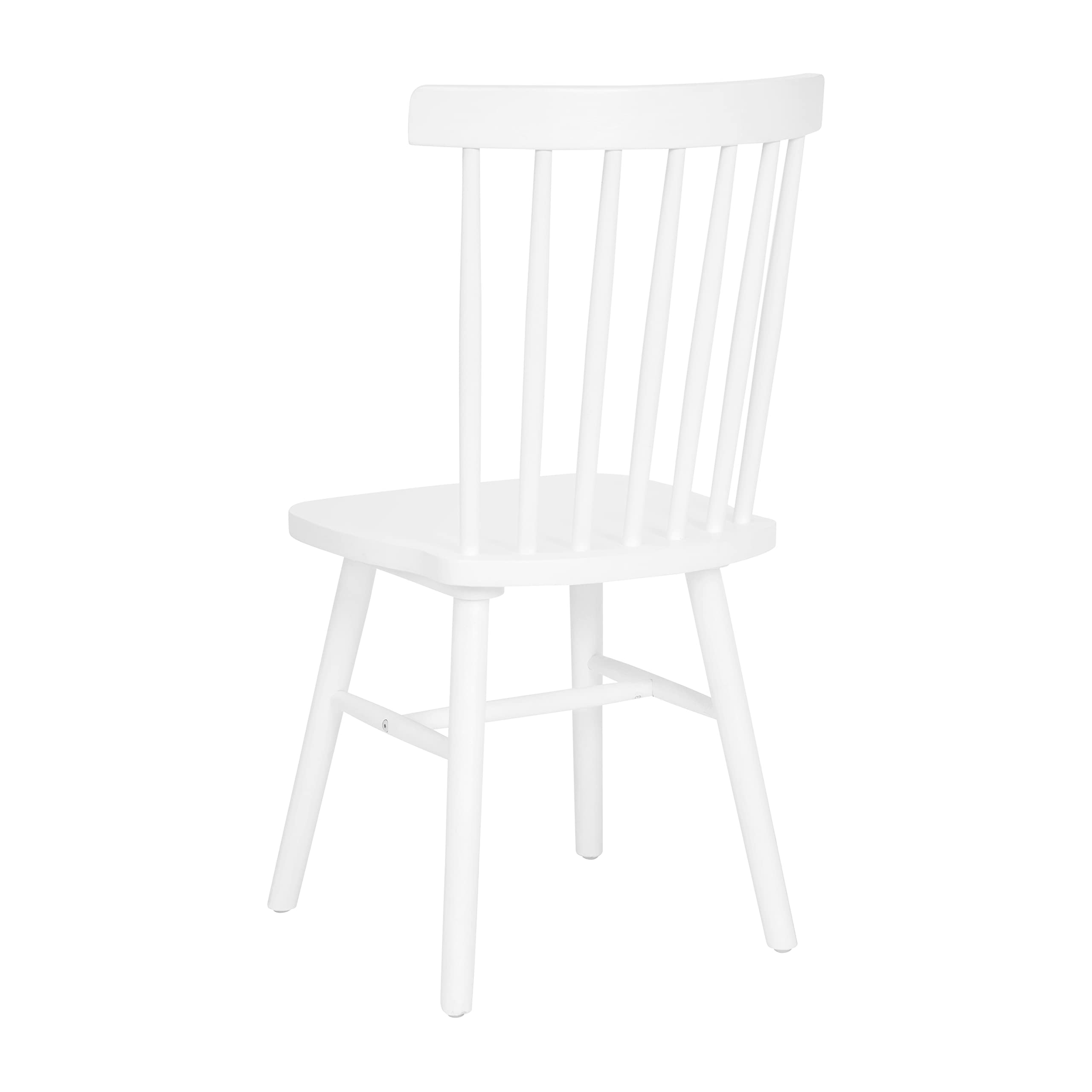 Flash Furniture Ingrid Commercial Grade Windsor Dining Chairs - White Solid Wood Spindle Back Armless Chairs for Kitchen, Dining Room & Restaurant - No Assembly Required - Perfect for Home, Office & Commercial Use
