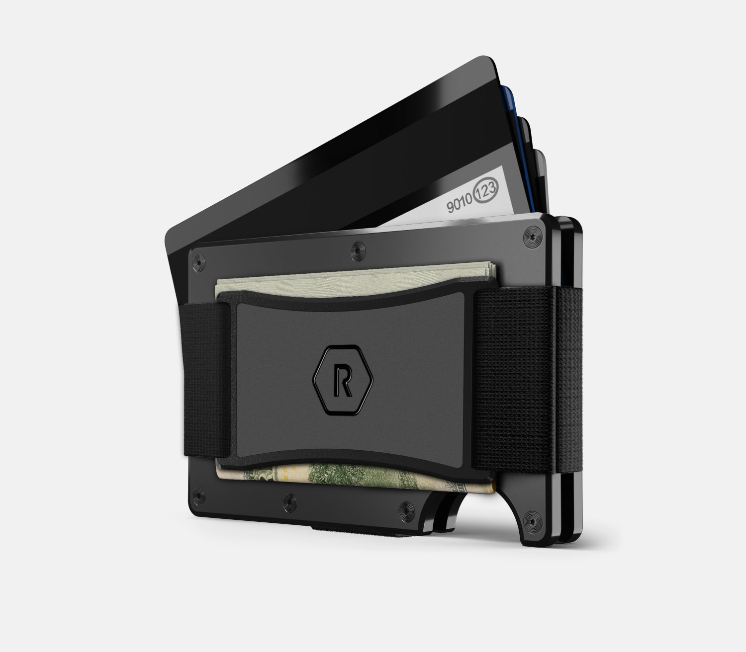 The Ridge Wallet - Slim Minimalist RFID Blocking Metal Wallet for Men - Gunmetal Finish | Perfect for Everyday Carry, Travel & Secure Storage