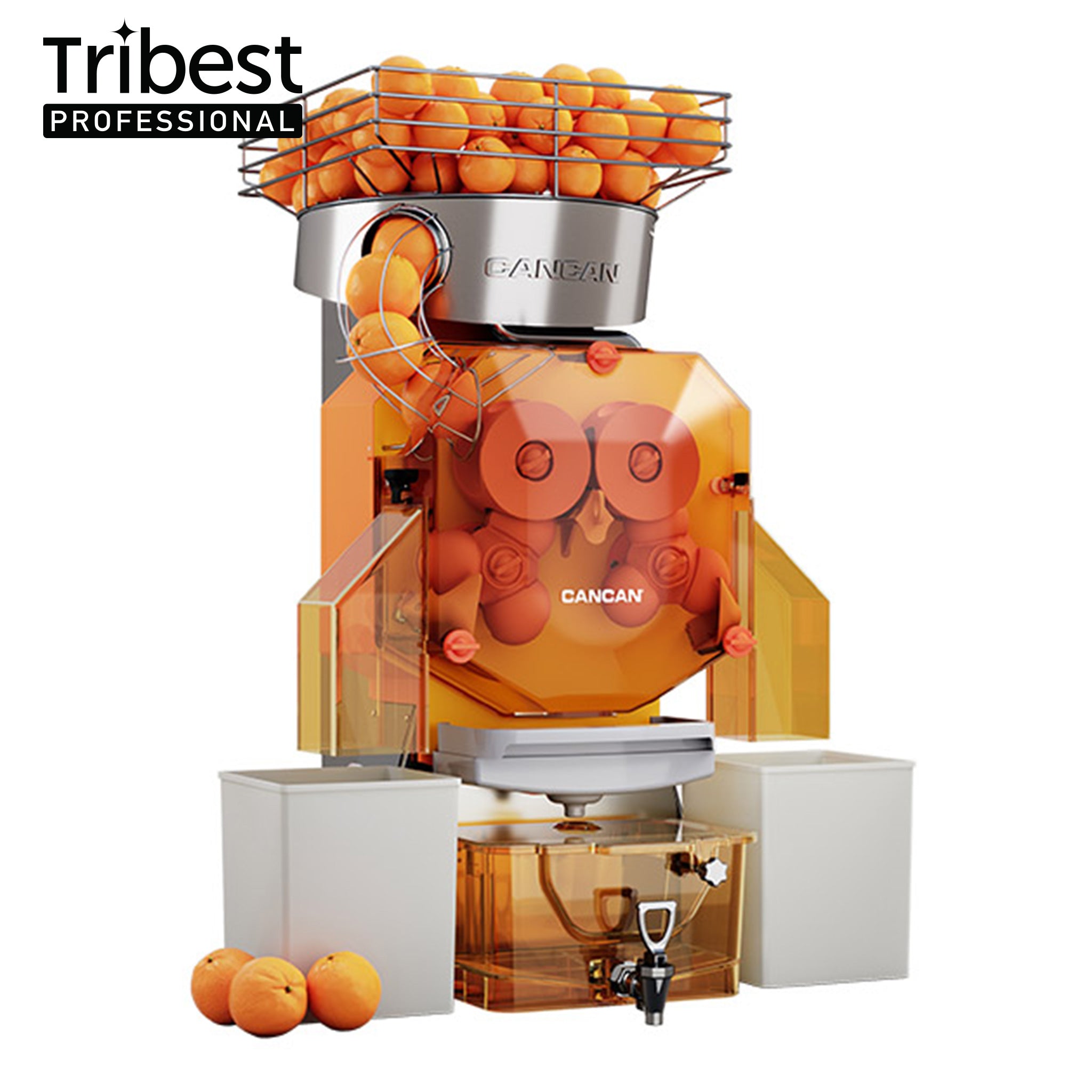 Cancan® 38 with Tank Automatic Orange Juicer - Electric Citrus Press for Fresh Juice - Perfect for Breakfast, Restaurants & Healthy Home Use