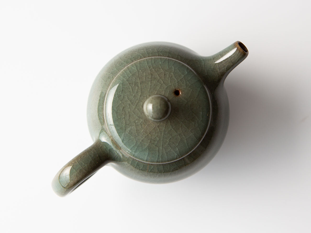 Premium Handcrafted Celadon Ceramic Teapot - Elegant Glazed Teapot for Loose Leaf Tea, 3-Piece Set - Perfect for Afternoon Tea, Gifts, and Home Decor