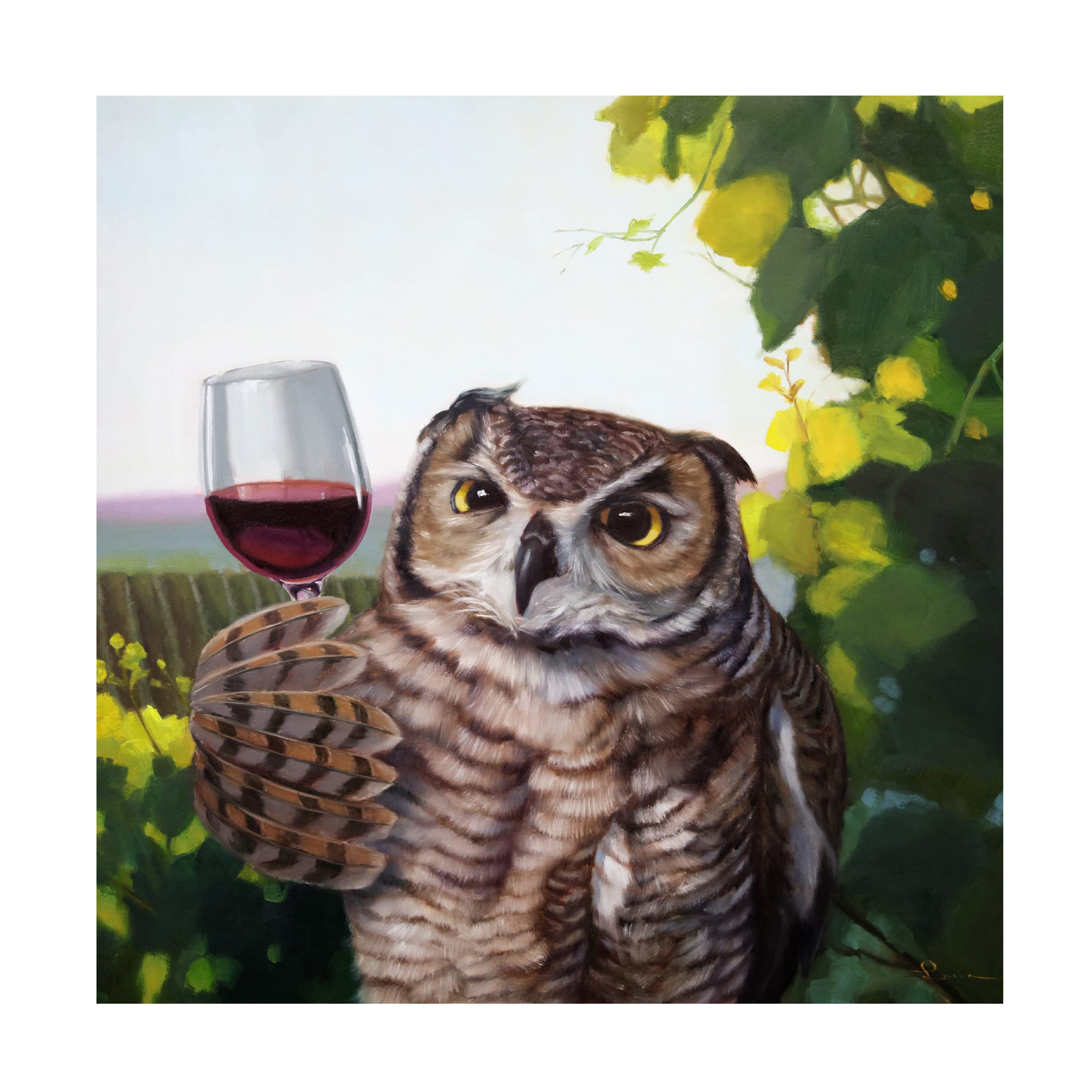 Lucia Heffernan 'The Connoisseur' Premium Canvas Wall Art - Handmade Fine Art Painting for Living Room, Bedroom & Office Decor
