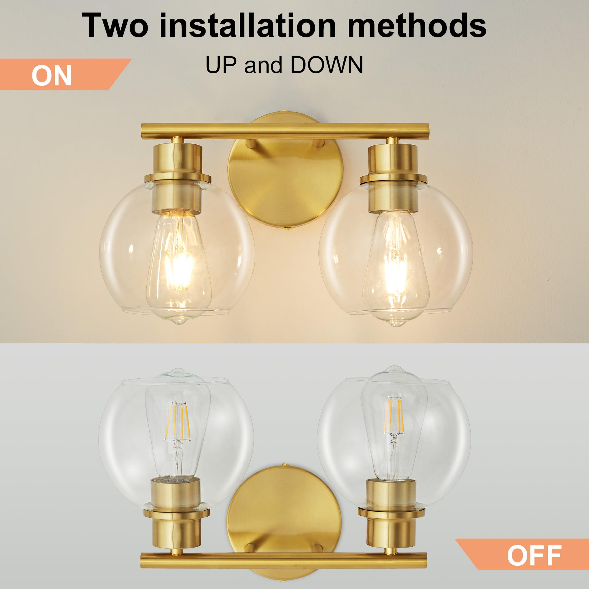 Gold Vanity Light 13.8