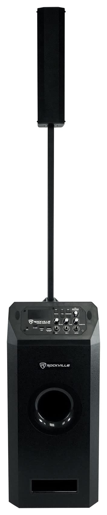 Rockville Home Array 100 1000W Powered Subwoofer & Speaker System with Bluetooth, USB/TF Playback, TWS Linking, 2 Mic Inputs - Ideal for Home Theater, Karaoke, Parties & Music Listening
