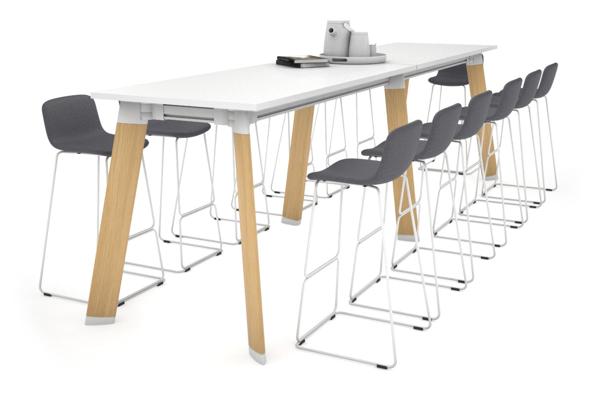 Switch Collaborative Counter High Table - 3200L x 800W - Modern Office Standing Desk for Coworking Spaces, Home Offices & Commercial Use