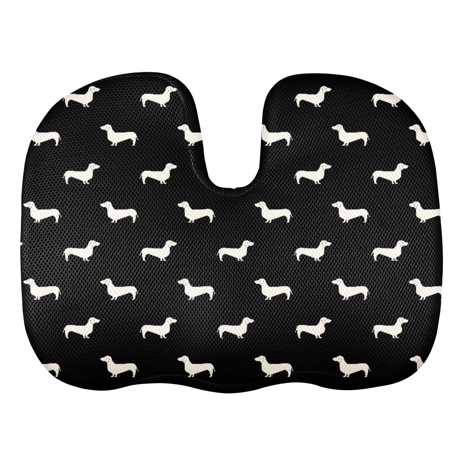 ZFRXIGN Memory Foam Seat Cushion - Orthopedic Comfort for Office Chairs, Car Seats & Floor Sitting - Tailbone Support Pillow for Back Pain Relief - Perfect for Long Work Hours, Driving & Home Use - Black