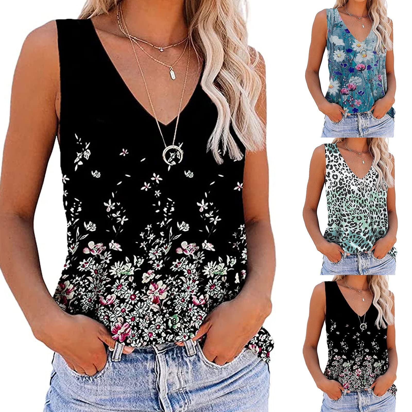 Women's Sleeveless Tank Tops - Colorful Casual O-Neck Blouses for Workout & Summer | Gym, Beach, Yoga, and Everyday Wear