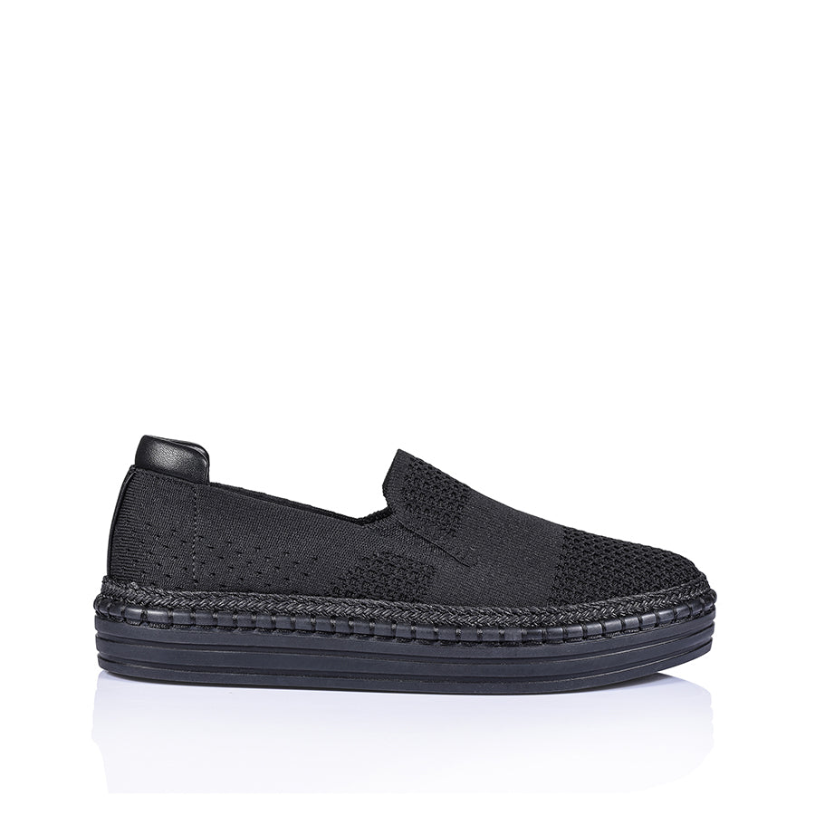 Queen Slip On Sneakers for Women - Comfortable Black Casual Shoes | Perfect for Walking, Travel & Everyday Wear