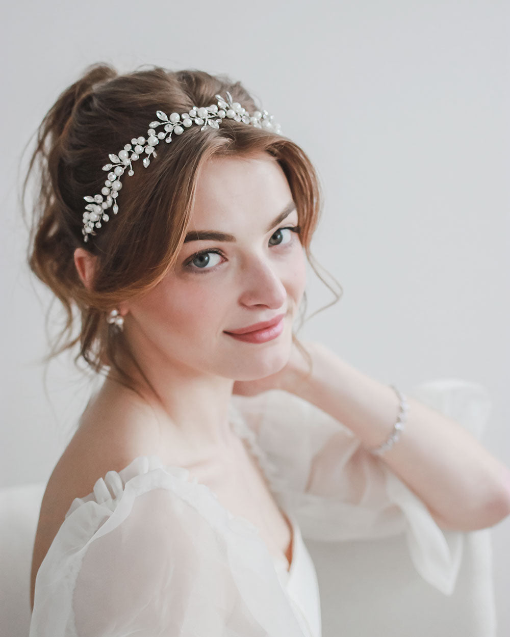 Emmy Pearl Hair Vine - Elegant Bridal Hair Accessory for Weddings, Prom & Special Occasions | Pearl Headpiece for Women