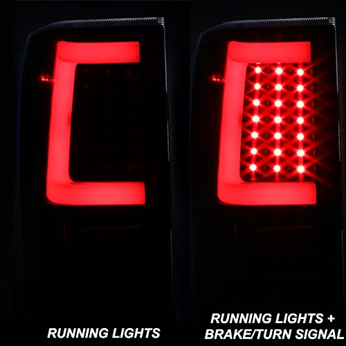 AKKON LED Headlights and Tail Lights for 2004-2015 Toyota Tacoma - Black Projector Headlights with DRL, Parking Lights & LED Tube Running Signal - Perfect for Off-Roading, Night Driving and Custom Truck Upgrades